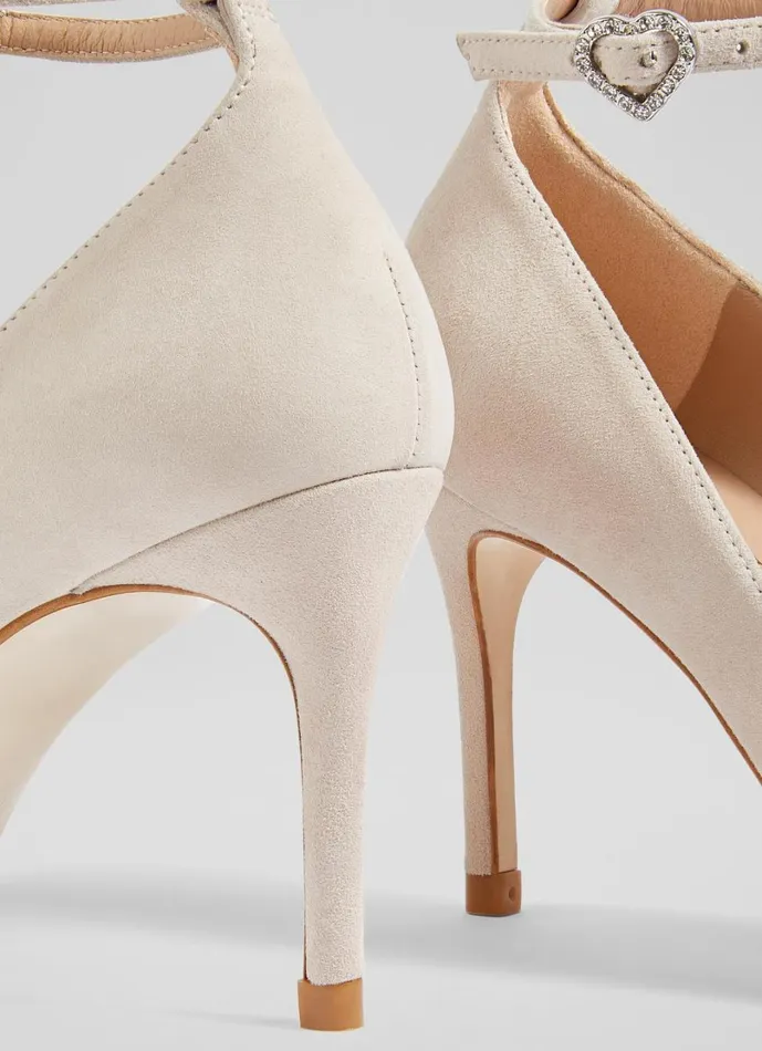 LKBennett Court Shoes Women Catelyn Ankle Suede Leather Closed Courts LKBennett Court Shoes Women Catelyn Ankle Suede Leather Closed Courts