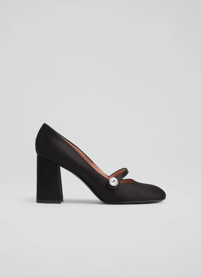 LKBennett Court Shoes Women Cilla Black Mary Jane Crystal Button Court