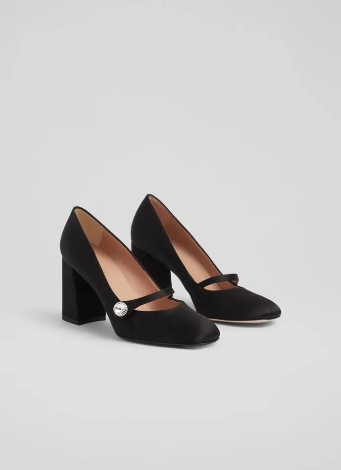 LKBennett Court Shoes Women Cilla Black Mary Jane Crystal Button Court LKBennett Court Shoes Women Cilla Black Mary Jane Crystal Button Court