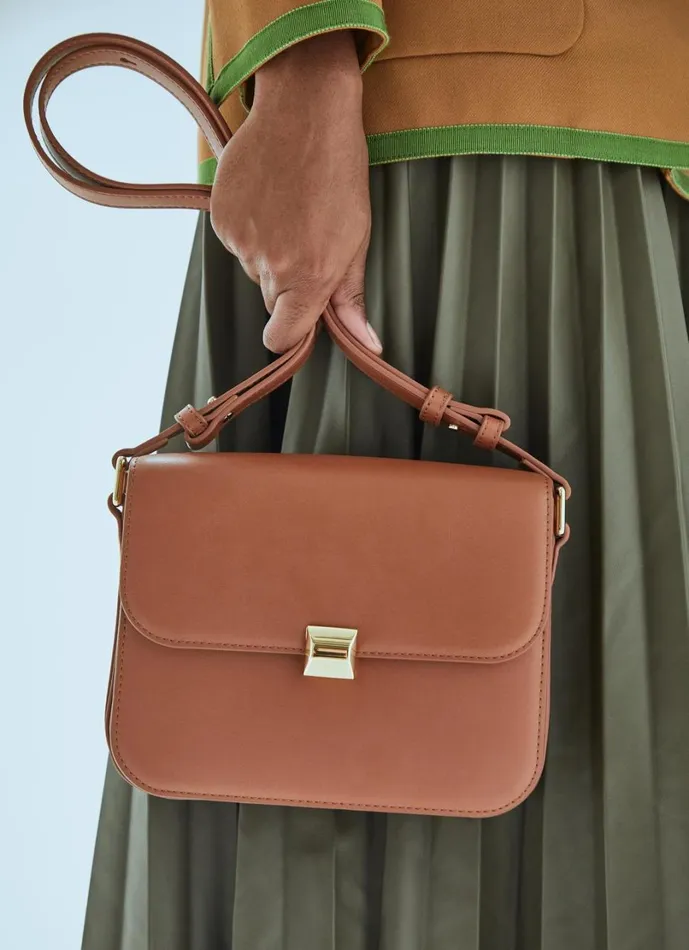 LKBennett CrossBody Bags Women Othelia Tan Lock Crossbody Shoulder Bag