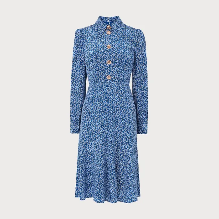 LKBennett Dresses Women Mathilde Bow Print Silk Dress