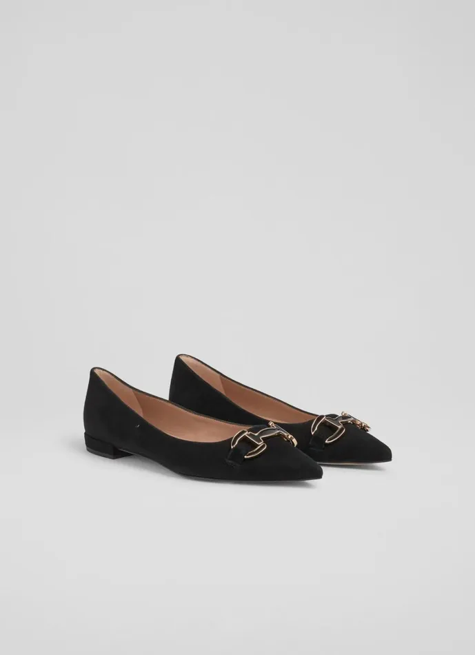 LKBennett Flats Women Natalya Black Snaffle Flats LKBennett Flats Women Natalya Black Snaffle Flats