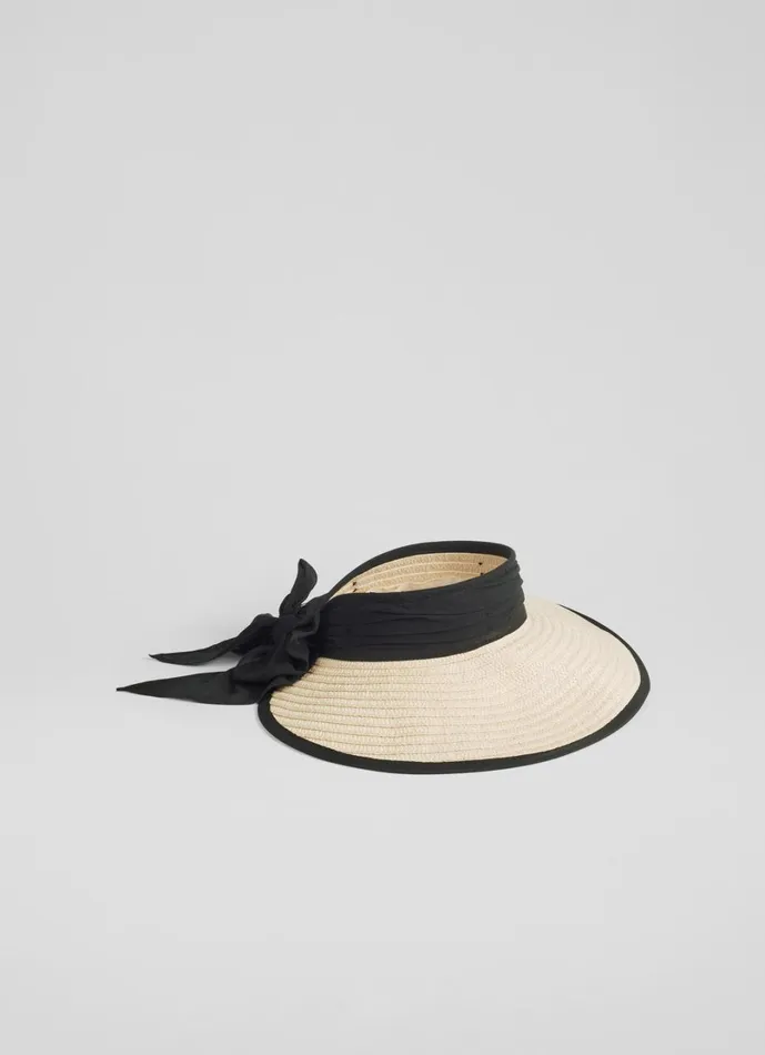 LKBennett Hats and Fascinators Women Rosemary Natural Raffia Wide Brim Visor