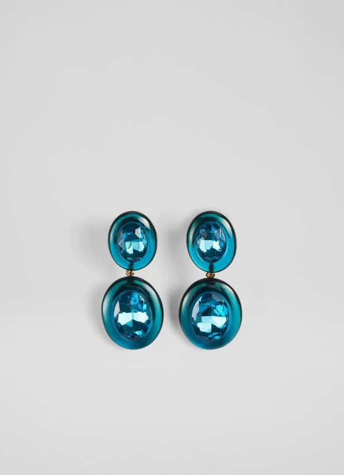LKBennett Jewellery Women Callie Teal Resin Crystal Statement