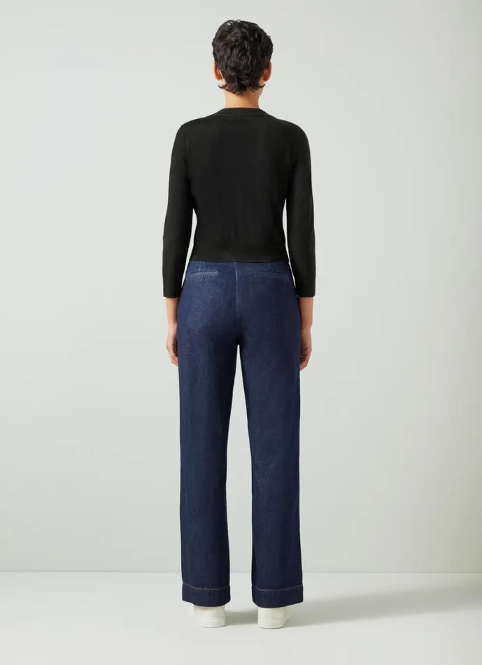 LKBennett Knitwear Women Connie Black Sustainably Sourced Merino Wool Cardigan LKBennett Knitwear Women Connie Black Sustainably Sourced Merino Wool Cardigan