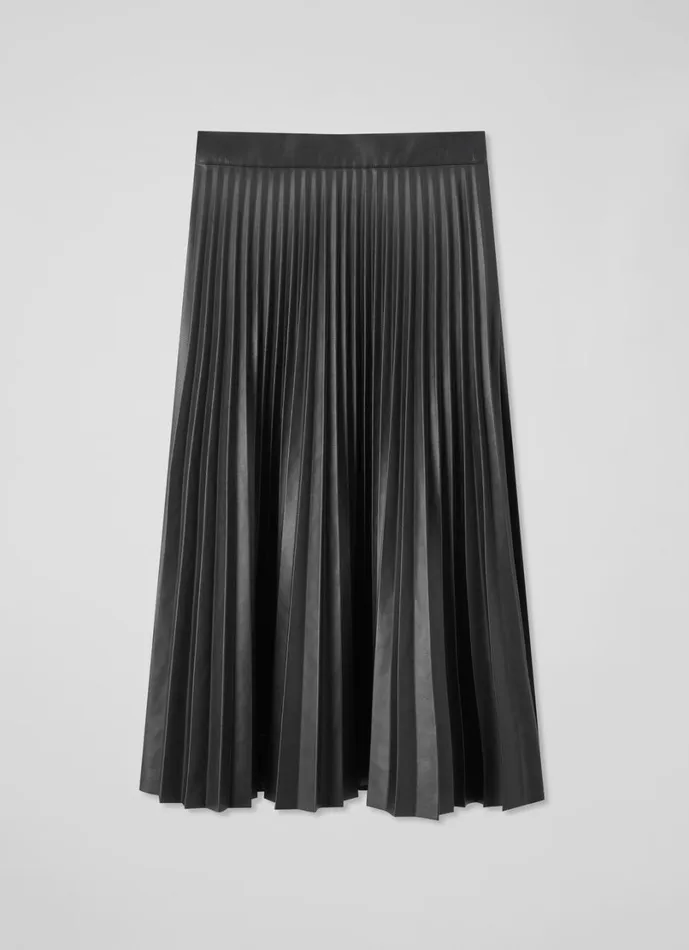 LKBennett Skirts Women Laurie Petite Black Pleated Skirt LKBennett Skirts Women Laurie Petite Black Pleated Skirt
