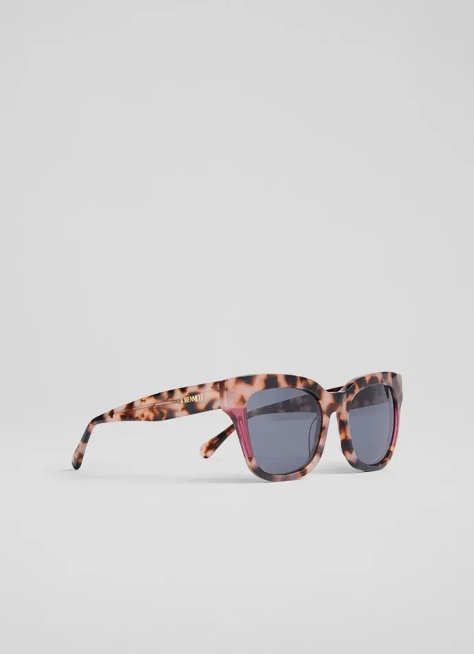 LKBennett Sunglasses Women Sabella Pink TortoiseEffect Acetate Sunglasses LKBennett Sunglasses Women Sabella Pink TortoiseEffect Acetate Sunglasses