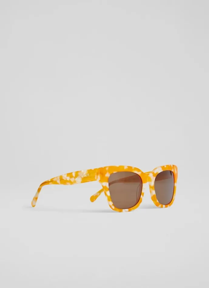 LKBennett Sunglasses Women Sabella Yellow TortoiseEffect Acetate Sunglasses LKBennett Sunglasses Women Sabella Yellow TortoiseEffect Acetate Sunglasses