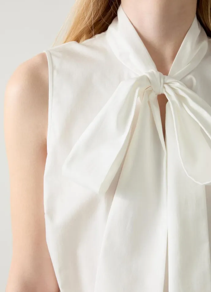 LKBennett Tops Women Florian White Organic Cotton Blouse LKBennett Tops Women Florian White Organic Cotton Blouse