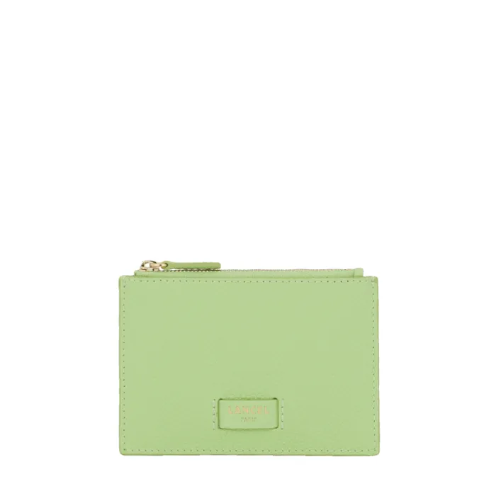 L Zip Card Holder Apple Green Women Lancel Purse