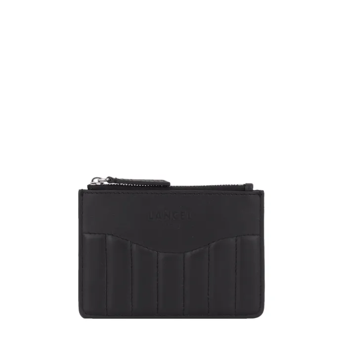 L Zip Card Holder Black Women Lancel Purse