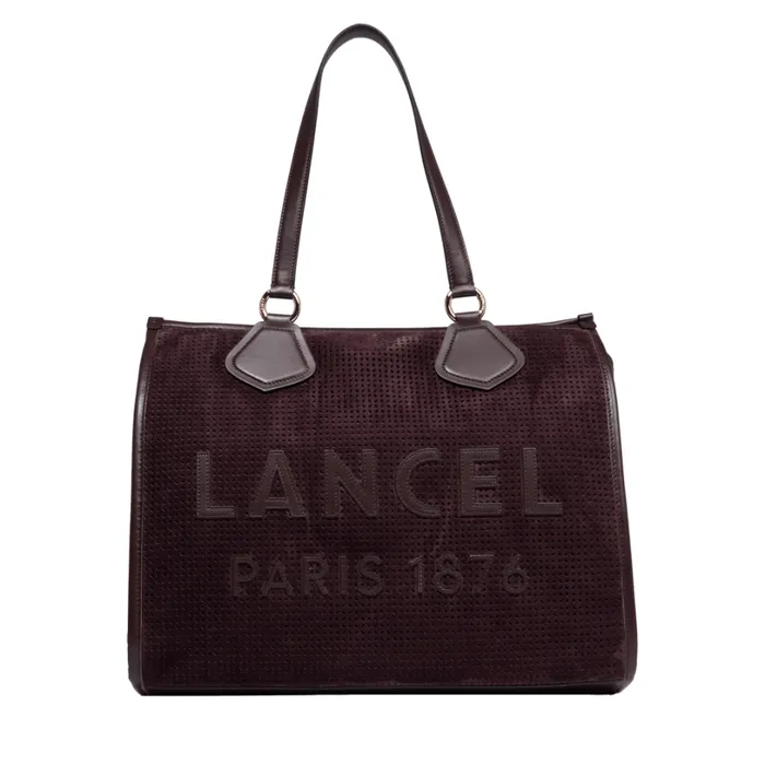 L Zip Tote Chocolate Women Lancel Shoulder Bags