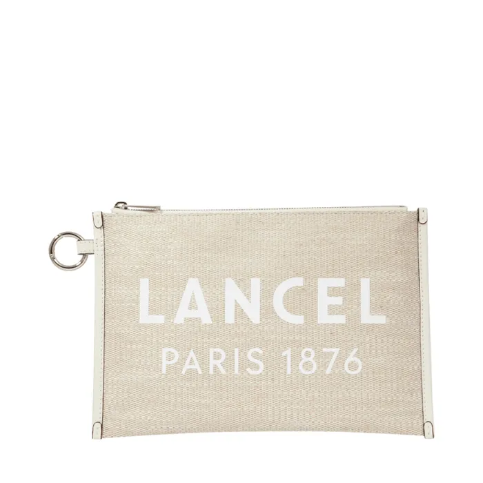 L Zipped Pouch Naturalwhite Women Lancel Clutch