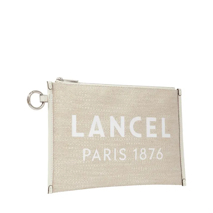 L Zipped Pouch Naturalwhite Women Lancel Clutch L Zipped Pouch Naturalwhite Women Lancel Clutch