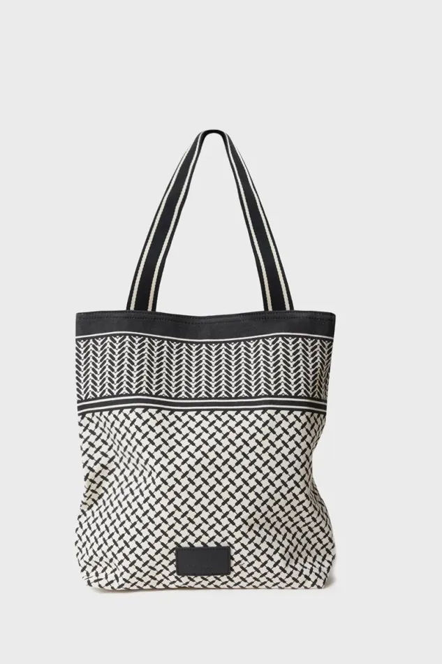 Lala Berlin Bags Tote Carmela Canvas Heritage Stripe Black 8211 Women