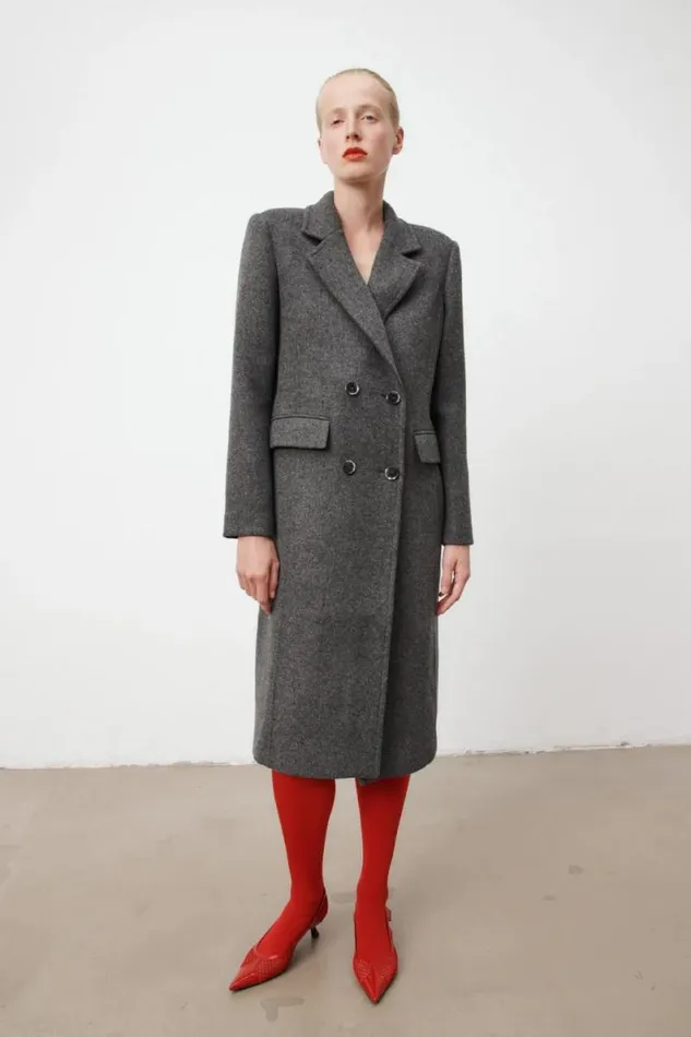 Lala Berlin Coats and Jackets Coat Cosima Wool Mix Dark Grey 8211 Women