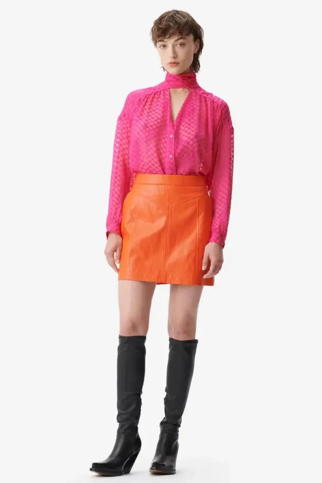 Lala Berlin Pants and Skirts Skirt Skyla Viscose Mix Paprika 8211 Women