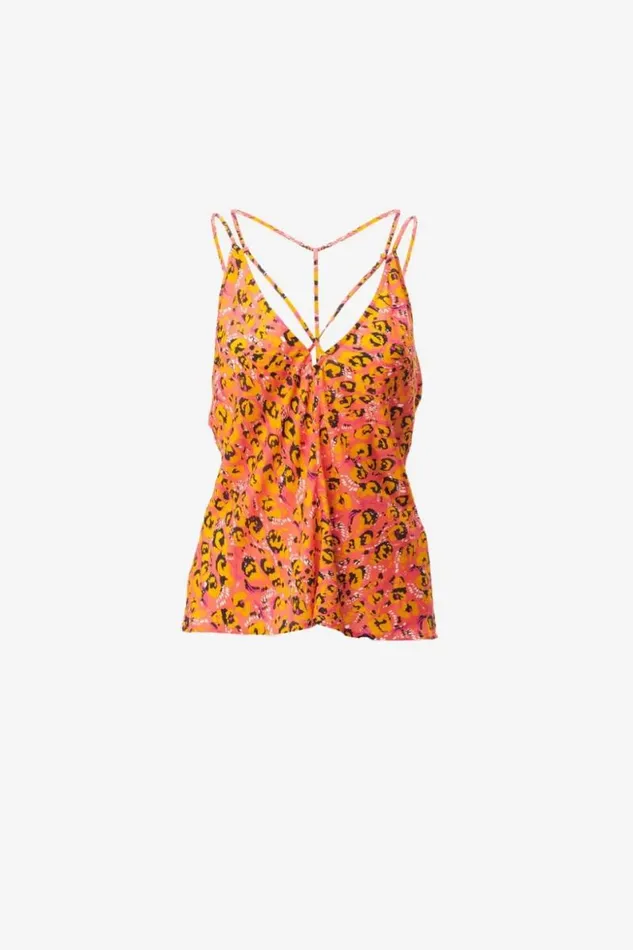 Lala Berlin Shirts and Blouses Top Toana Viscose Leo Pink 8211 Women