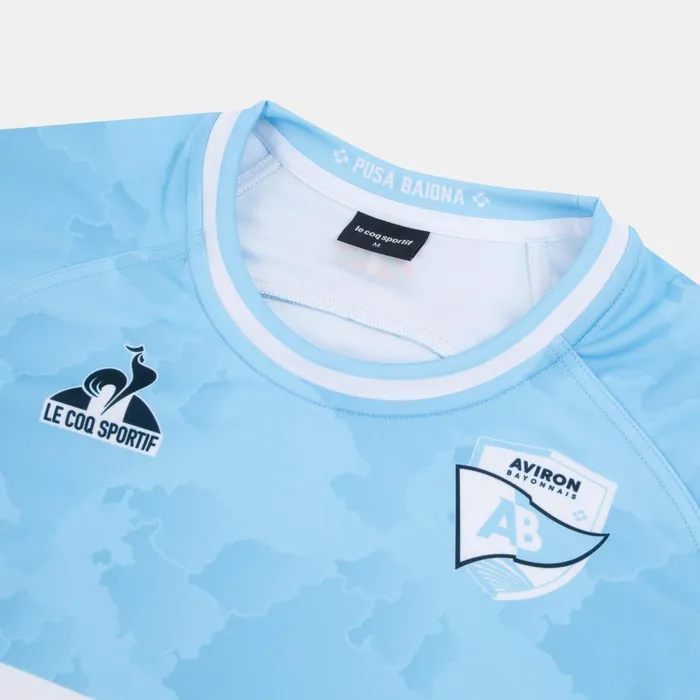 Le Coq Sportif Aviron Bayonnais 8211 Match Outfit TShirt Fly Bluenew Optical White Men Tshirts And Tops Le Coq Sportif Aviron Bayonnais 8211 Match Outfit TShirt Fly Bluenew Optical White Men Tshirts And Tops