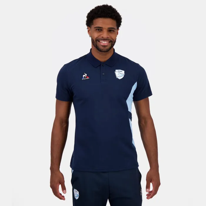 Le Coq Sportif Aviron Bayonnais Polo Shirt Dress Blues Men Polos Shirts