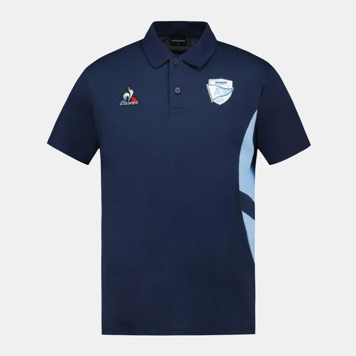 Le Coq Sportif Aviron Bayonnais Polo Shirt Dress Blues Men Polos Shirts