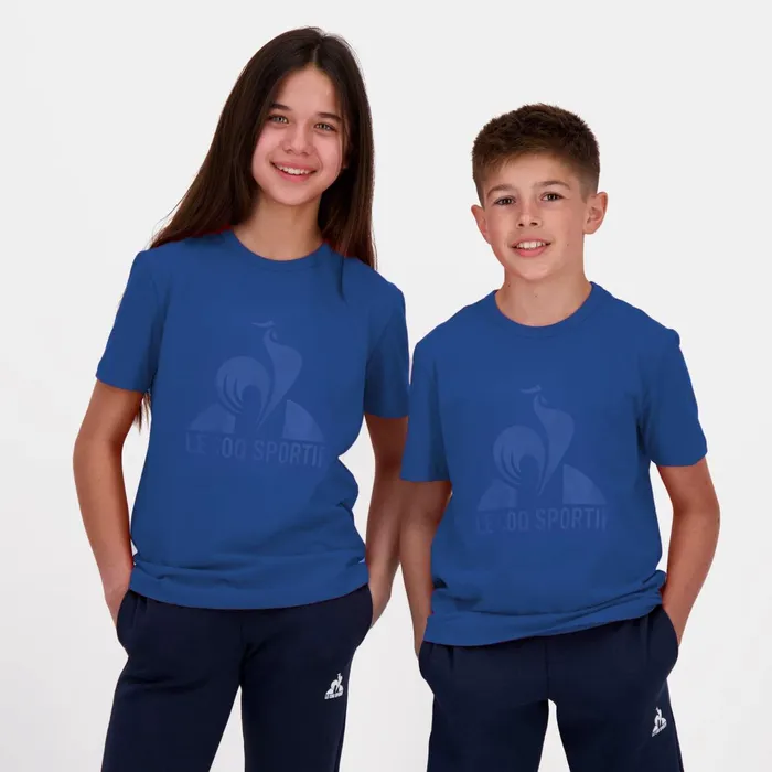 Le Coq Sportif Essentiels Tshirt Enfant Bleu Perf Kids Tshirts