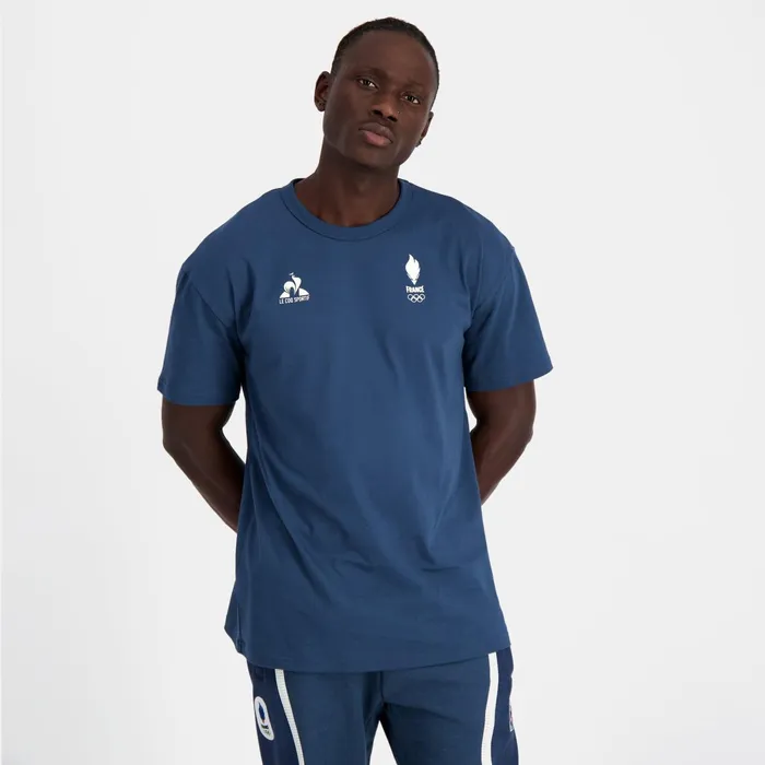 Le Coq Sportif France039s Olympic Team TShirt Insignia Blue Men Tshirts And Tops