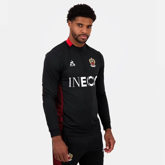 Le Coq Sportif OGC Nice 8211 Training Resistance Sweatshirt Black Men Sweatshirts
