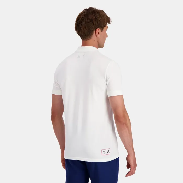 Le Coq Sportif Paris 2024 Polo Shirt Marshmallow Men Polos Shirts