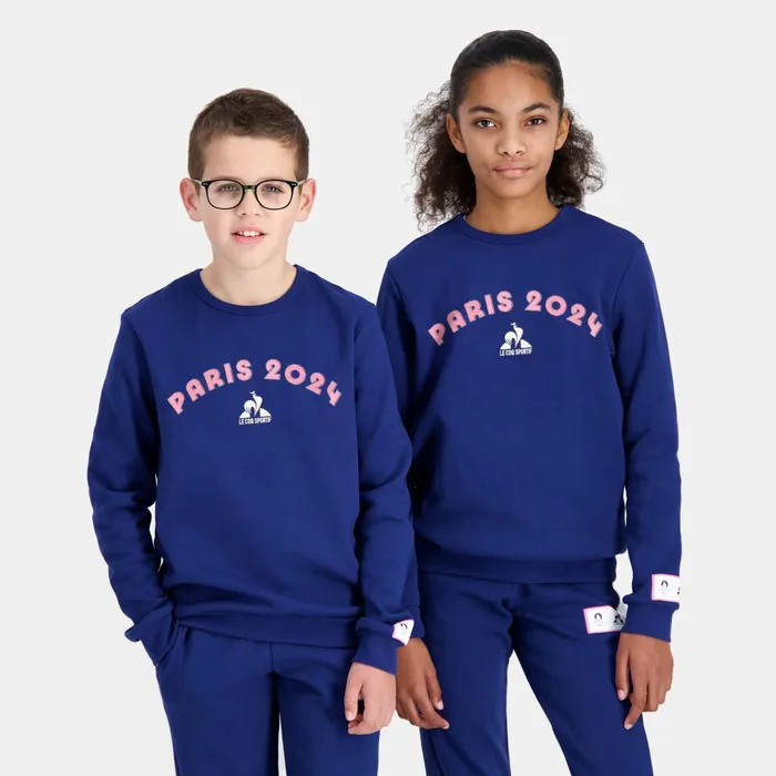 Le Coq Sportif Paris 2024 RoundNeck Sweatshirtshirt Kids Kids Sweatshirts And Hoodies