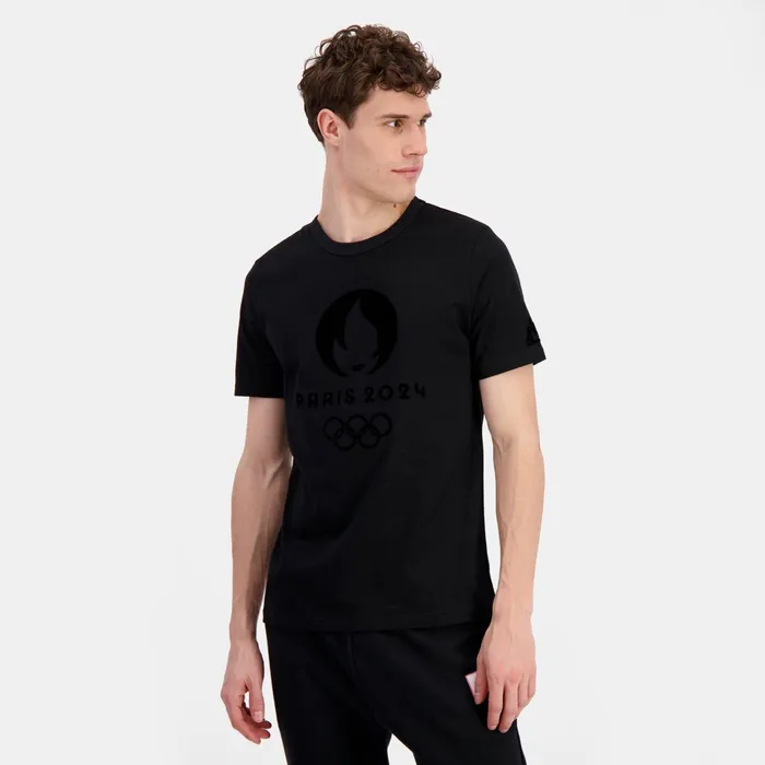 Le Coq Sportif Paris 2024 TShirt Black MenWomen Tshirts And Tops
