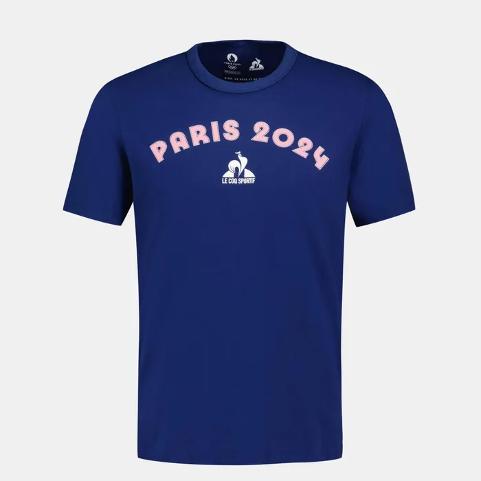 Le Coq Sportif Paris 2024 TShirt Blue Depths Men Tshirts And Tops