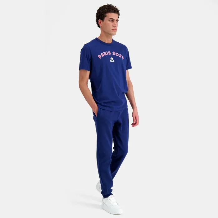 Le Coq Sportif Paris 2024 TShirt Blue Depths Men Tshirts And Tops