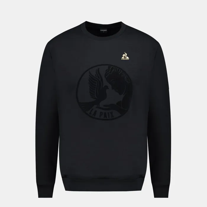 Le Coq Sportif RoundNeck Sweatshirtshirt Motif La Paix Black Men Sweatshirts Le Coq Sportif RoundNeck Sweatshirtshirt Motif La Paix Black Men Sweatshirts