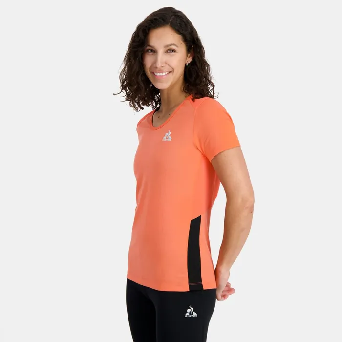 Le Coq Sportif TShirt Orange Perfblack Women Tshirts Polos Shirts And Tops