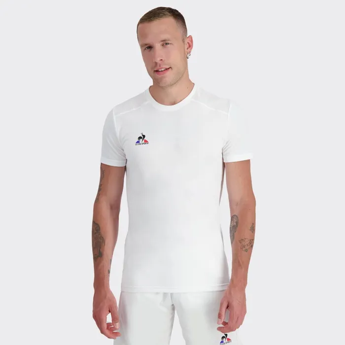 Le Coq Sportif Tennis TShirt New Optical White Men Tshirts And Tops