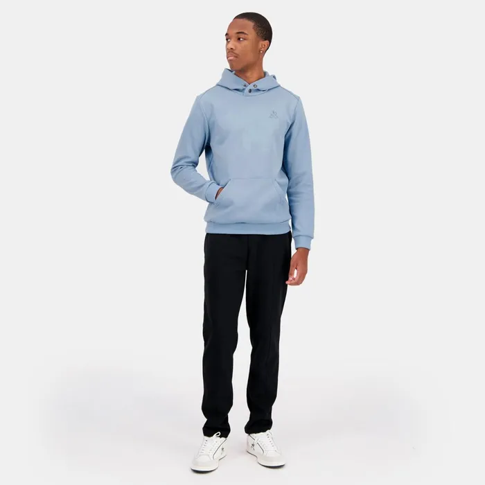 Le Coq Sportif Ton Sur Ton Hoodie Faded Denim Men Sweatshirts