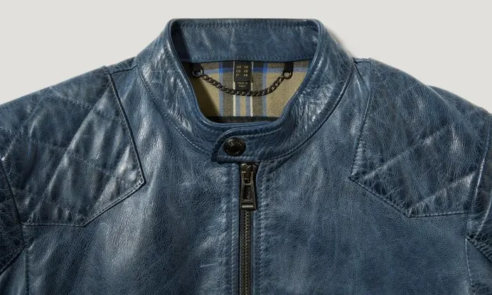Leather Jackets Men Belstaff Outlaw Jacket Insignia Blue Leather Jackets Men Belstaff Outlaw Jacket Insignia Blue