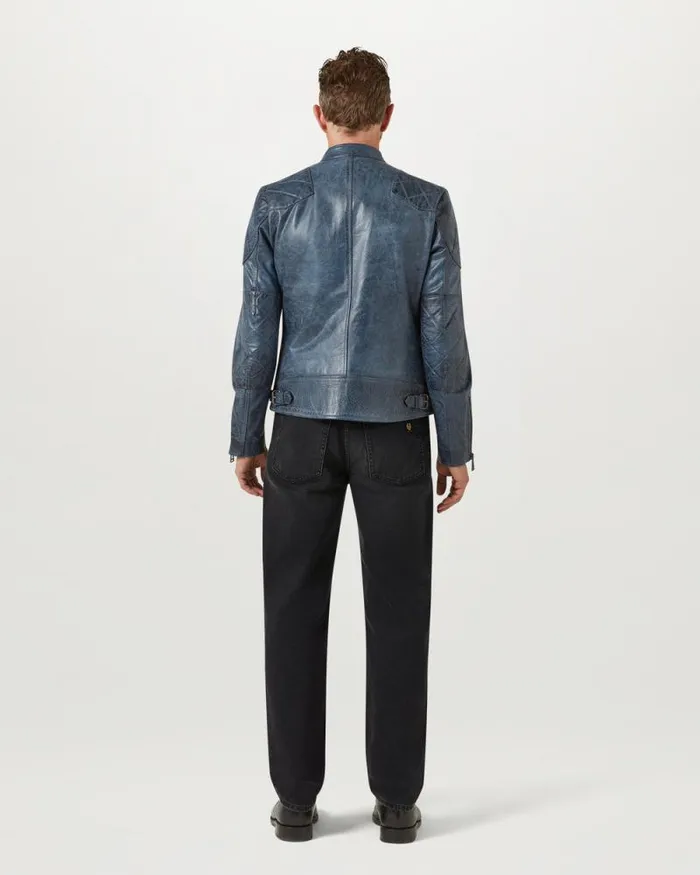 Leather Jackets Men Belstaff Outlaw Jacket Insignia Blue Leather Jackets Men Belstaff Outlaw Jacket Insignia Blue