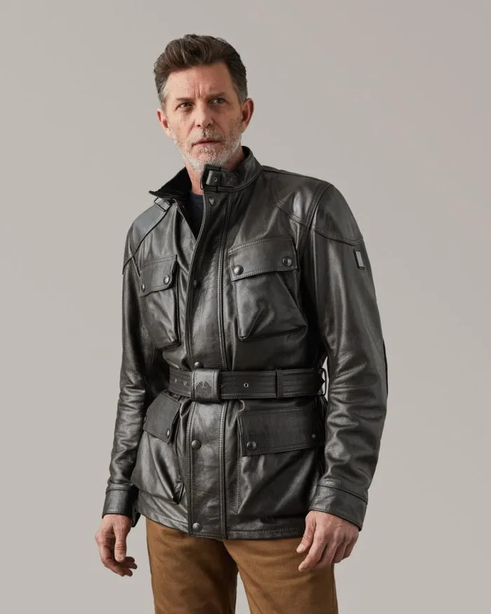 Leather Jackets Men Belstaff Trialmaster Motorcycle Jacket Antique Black Leather Jackets Men Belstaff Trialmaster Motorcycle Jacket Antique Black