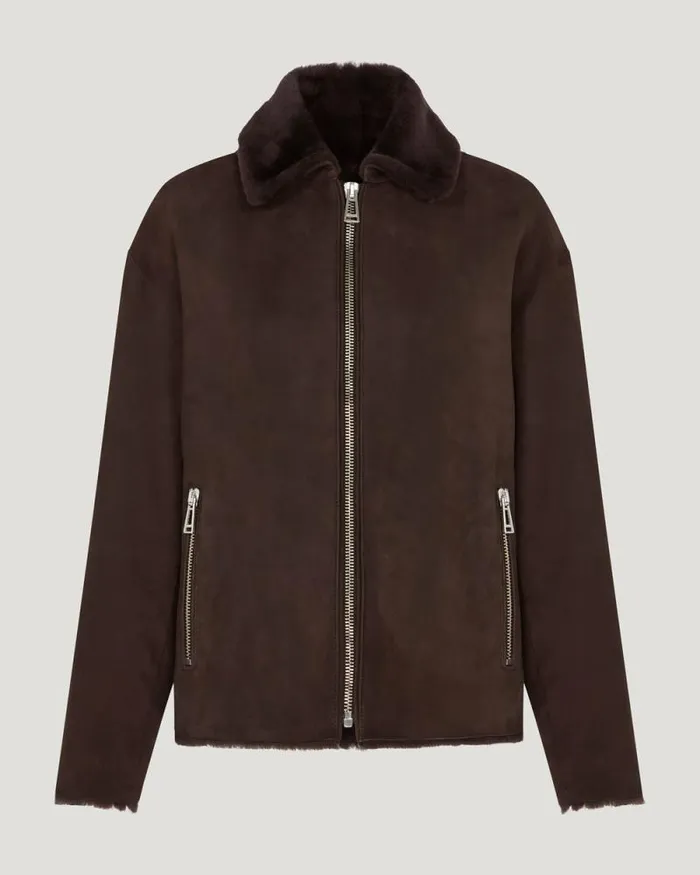 Leather Jackets Women Belstaff Solder Jacket Chestnut