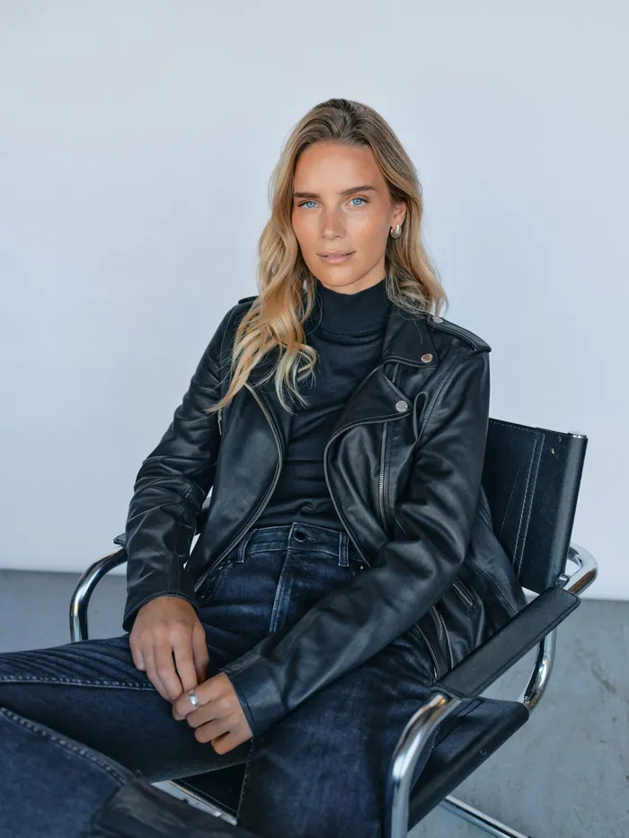 Leather MMMitchel Mol Leather Jacket Black MOS MOSH Women