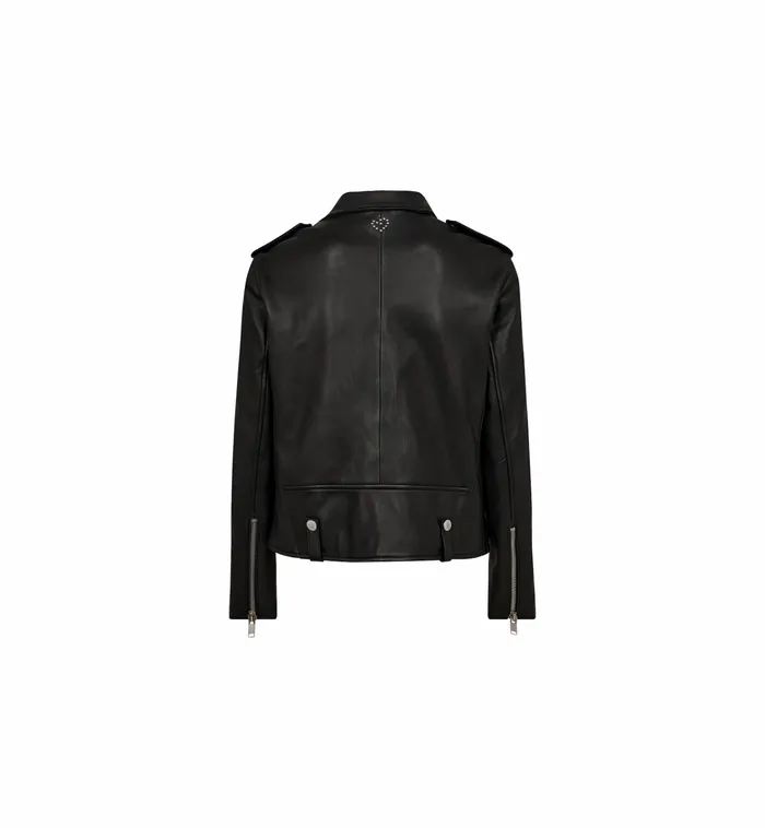 Leather MMMitchel Mol Leather Jacket Black MOS MOSH Women Leather MMMitchel Mol Leather Jacket Black MOS MOSH Women