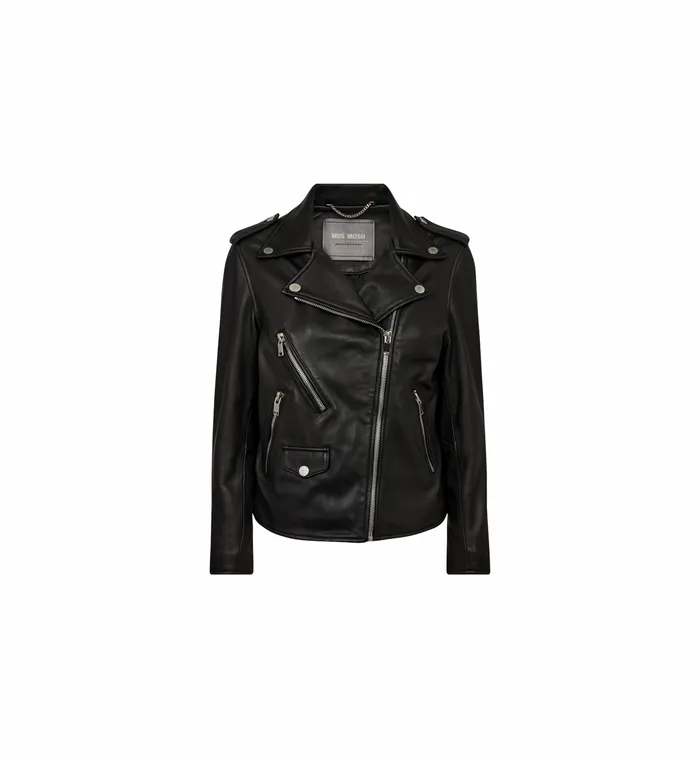 Leather MMMitchel Mol Leather Jacket Black MOS MOSH Women Leather MMMitchel Mol Leather Jacket Black MOS MOSH Women
