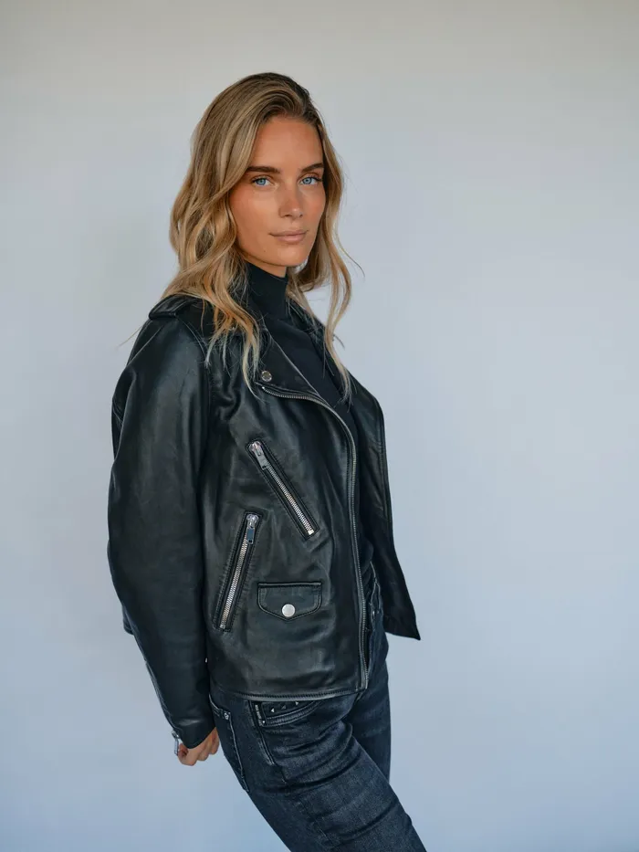 Leather MMMitchel Mol Leather Jacket Black MOS MOSH Women Leather MMMitchel Mol Leather Jacket Black MOS MOSH Women