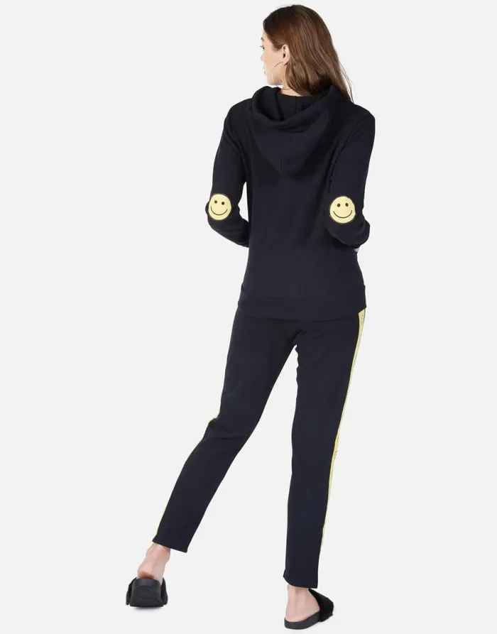 Lennox Happy Smiley Black Women039s Lauren Moshi Hoodies