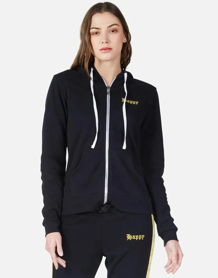 Lennox Happy Smiley Black Women039s Lauren Moshi Hoodies