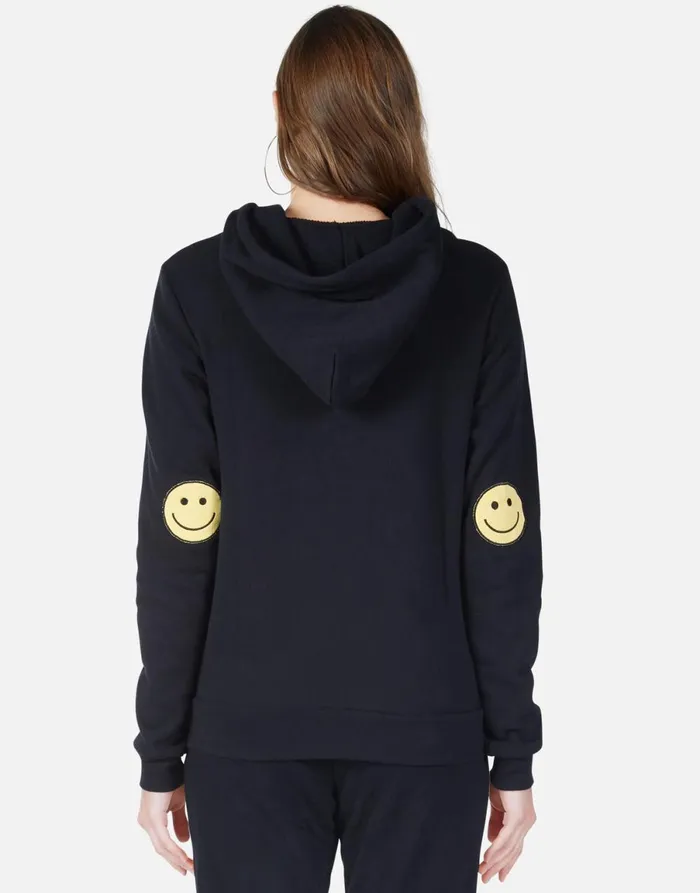 Lennox Happy Smiley Black Women039s Lauren Moshi Hoodies