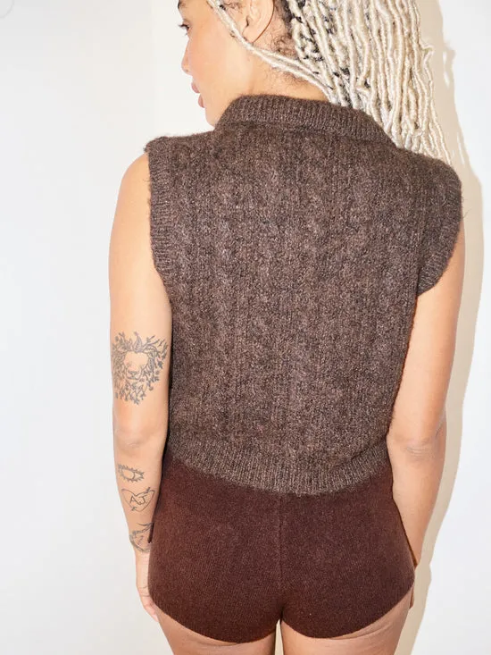 Lisa Says Gah Bottoms Women Knit Shorts Brown