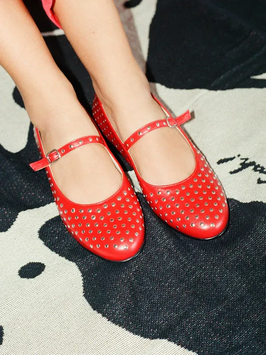 Lisa Says Gah Lucien Ballet Flat Red Women Shoes Lisa Says Gah Lucien Ballet Flat Red Women Shoes